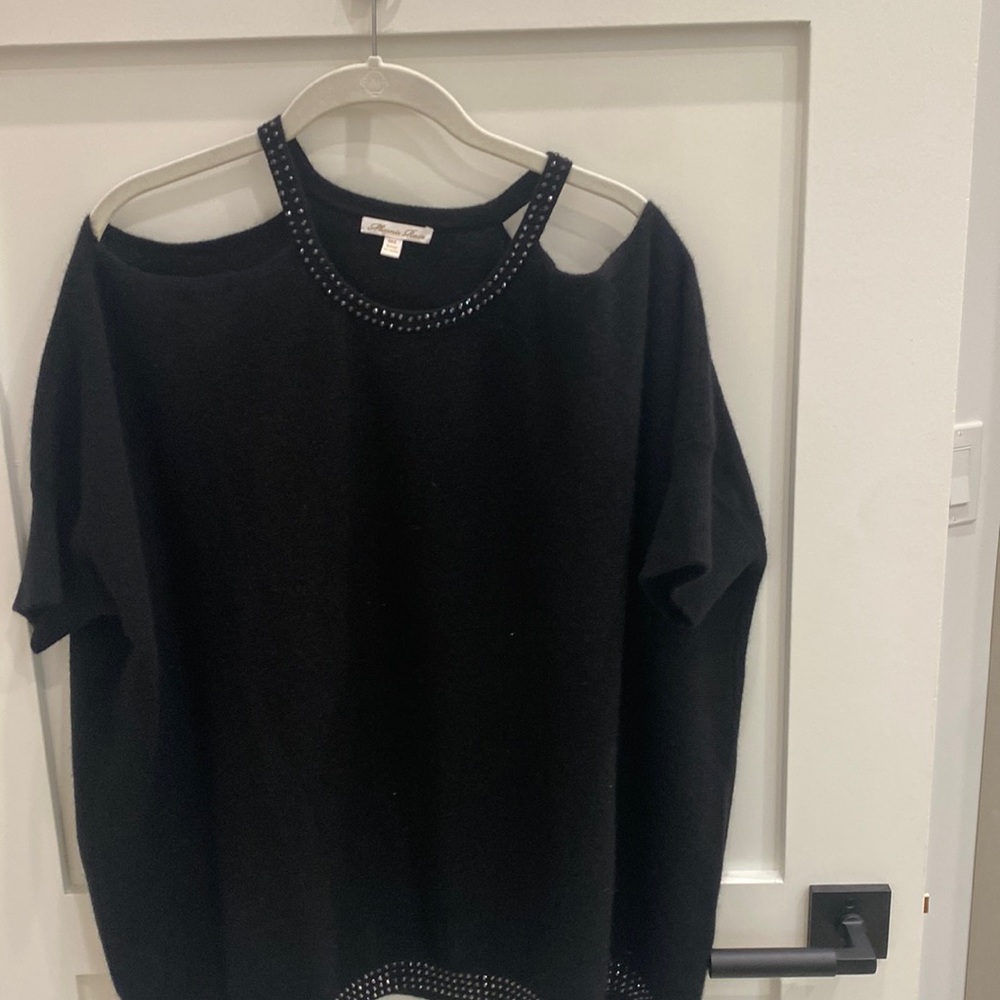 Minnie Rose black cashmere sweater M